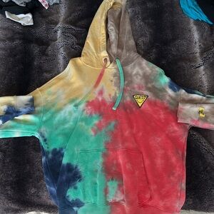 Guess Multicolor Tie-Dye Hoodie